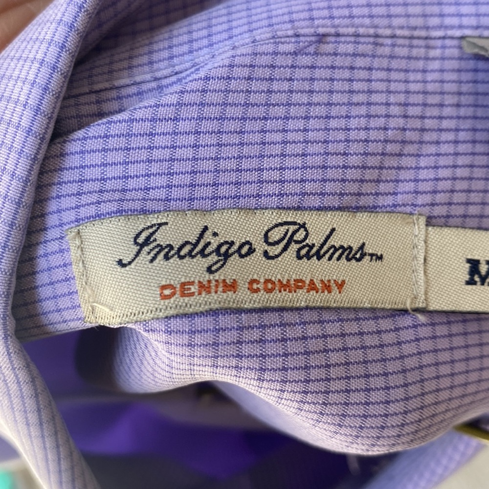 Indigo Palms Denim Company Lavender Checkered Long Sleeve Button Down. View 6